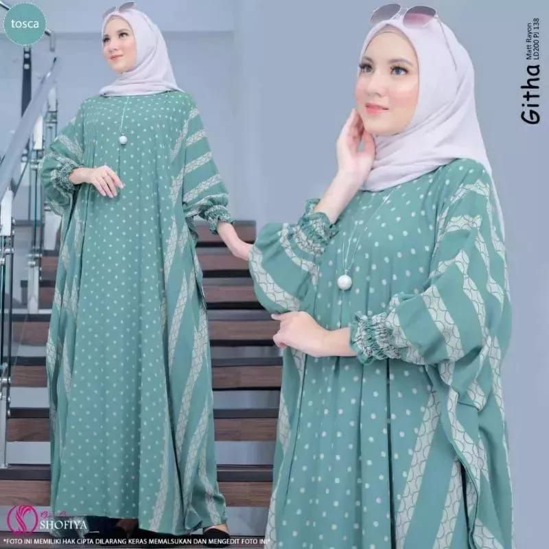 Kaftan Batik Wanita Jumbo Terbaru Kaftan Kondangan Mewah Elegan