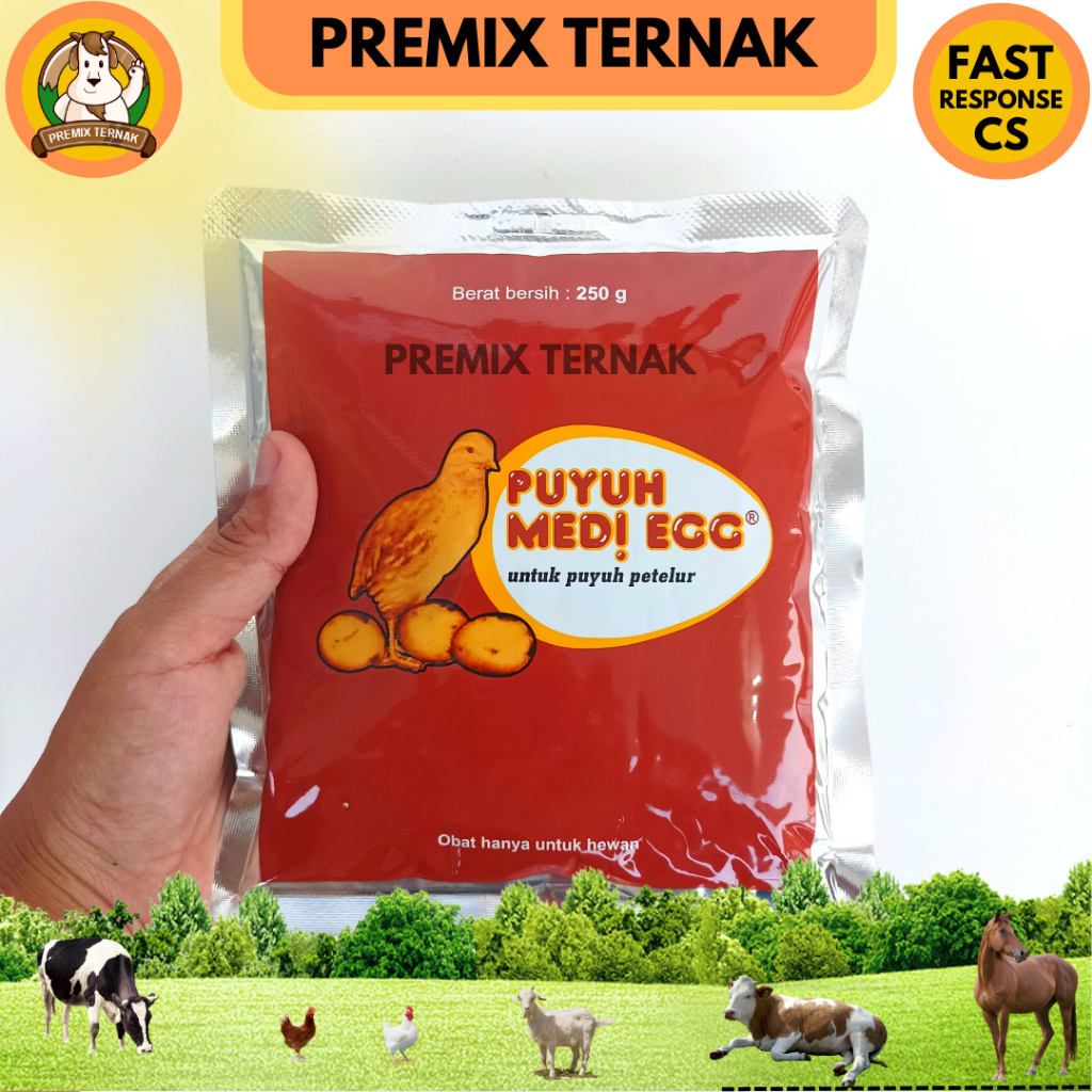 PUYUH MEDI EGG 250 gr - Vitamin Burung Puyuh Petelur - Pemacu Produksi Burung Puyuh Petelur