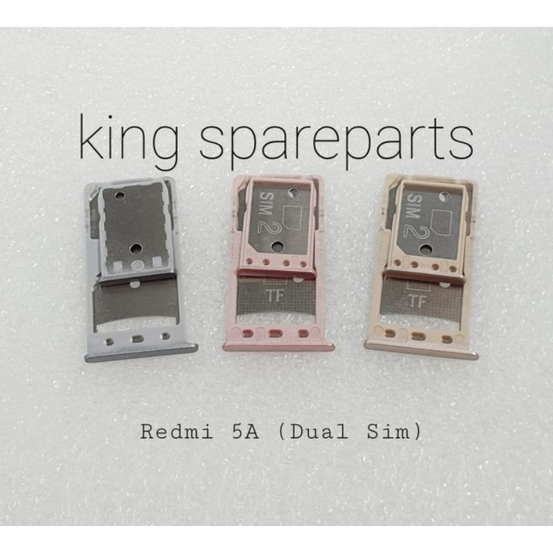 SIMLOCK SIMTRAY TEMPAT KARTU SLOT SIM CARD XIAOMI REDMI 5A DUAL SIM