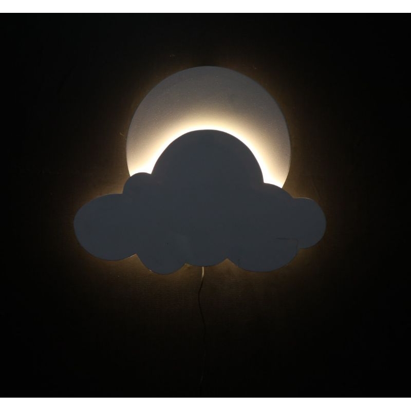 Lampu tidur awan matahari, lampu dinding awan matahari, lampu dinding aesthetic, lampu hiasa dinding