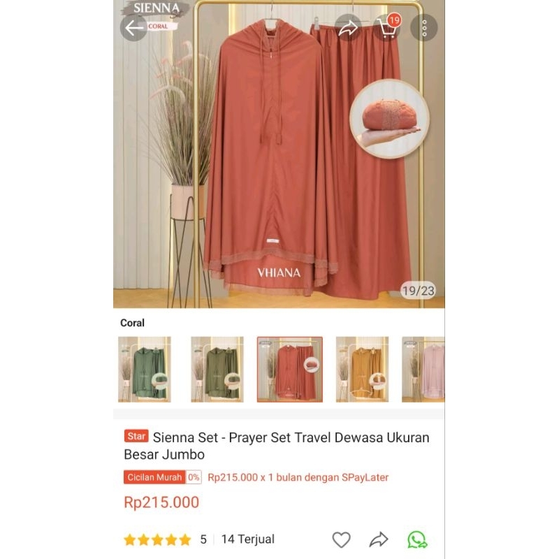 MUKENA TRAVEL VHIANA PRELOVED