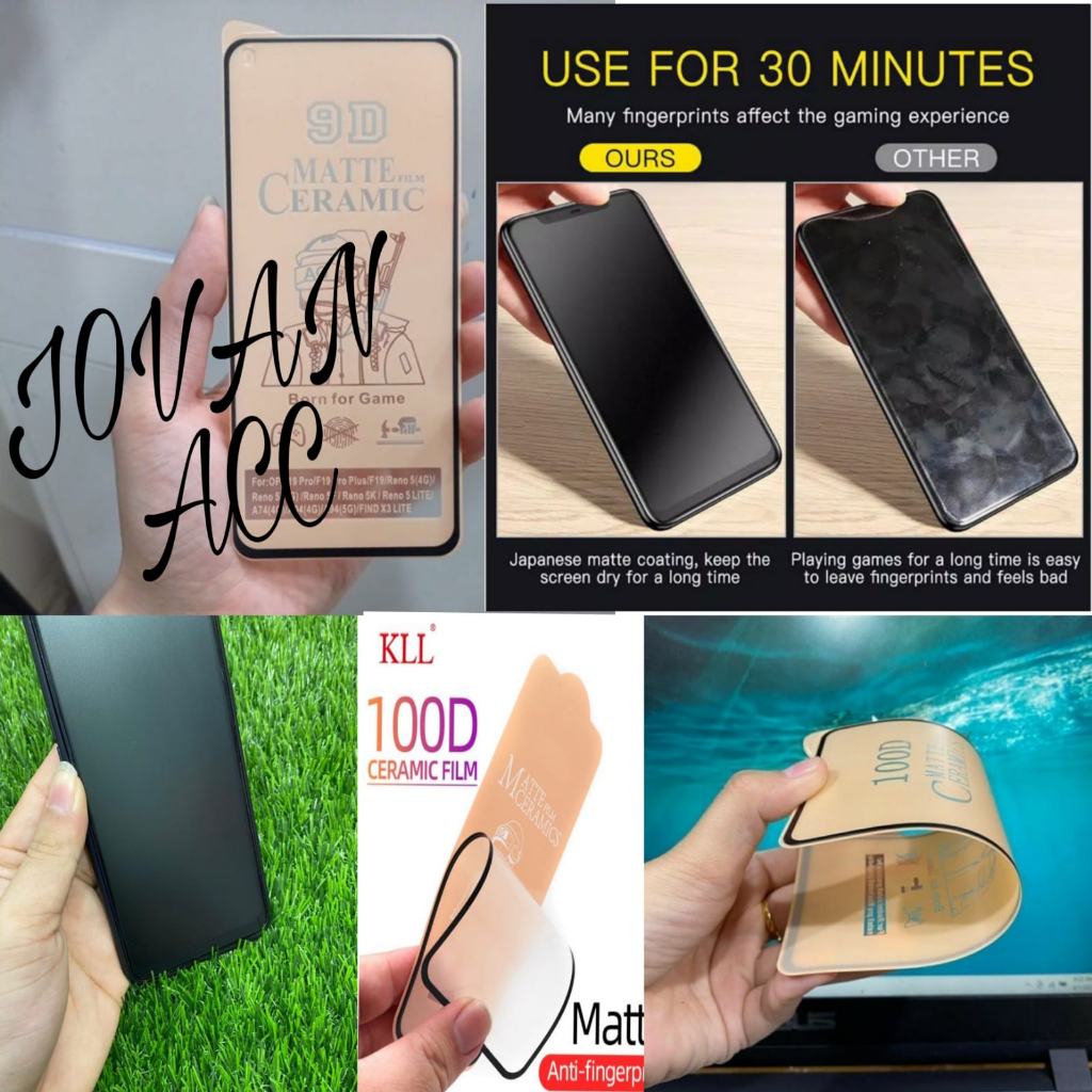 VIVO iQOO Z7 5G iQOO Z7X 5G Anti gores ceramic matte anti minyak plastik mika bukan kaca screen guard pelindung layar