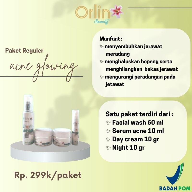 ORLIN BEAUTY / PAKET FLEK PLATINUM/ PAKET ACNE HEMAT/ PAKET WHITENING PLATINUM