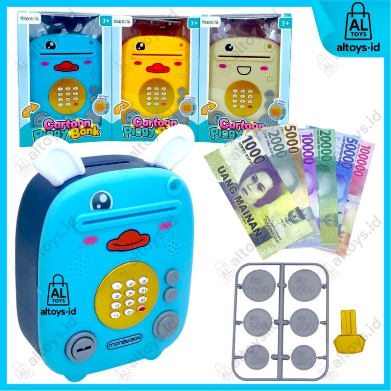 MAINAN CELENGAN BRANGKAS ATM COIN BANK SAFE MONY / MAINAN BELAJAR MENABUNG / MAINAN ANAK PEREMPUAN &amp; LAKI-LAKI