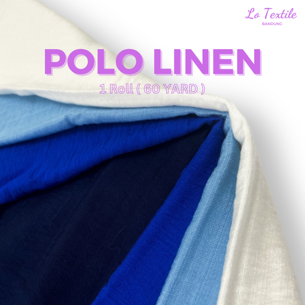 Kain Katun Polo Linen 1 Roll 60 Yard - Bahan Gamis Setelan Tunik Multiguna