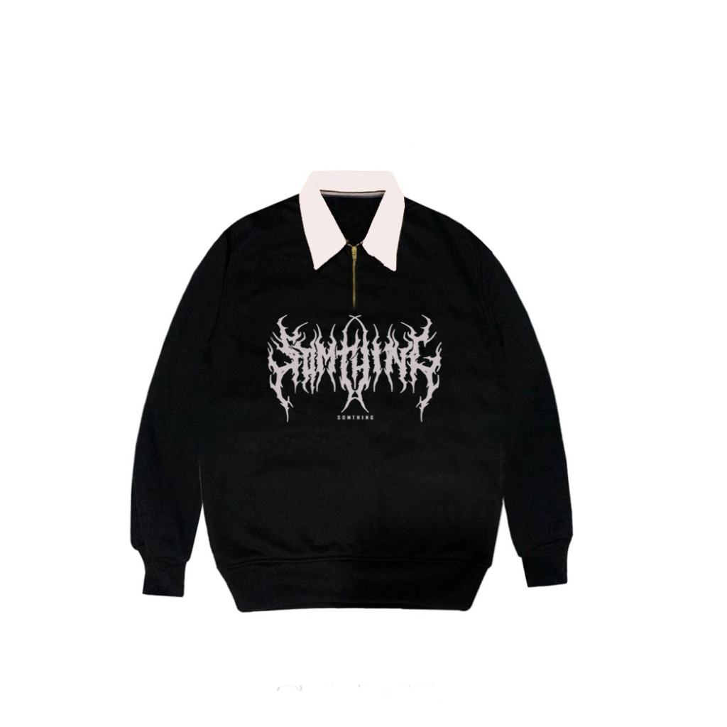 Sweater Rugby Crewneck Berkerah Motif Gothic Edition Fashion Trendy Casual Pria Cowo Termurah