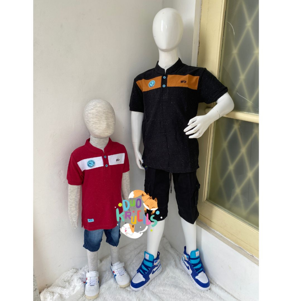 Kaos Polo shirt anak dan remaja motif DOT DOT MRJR