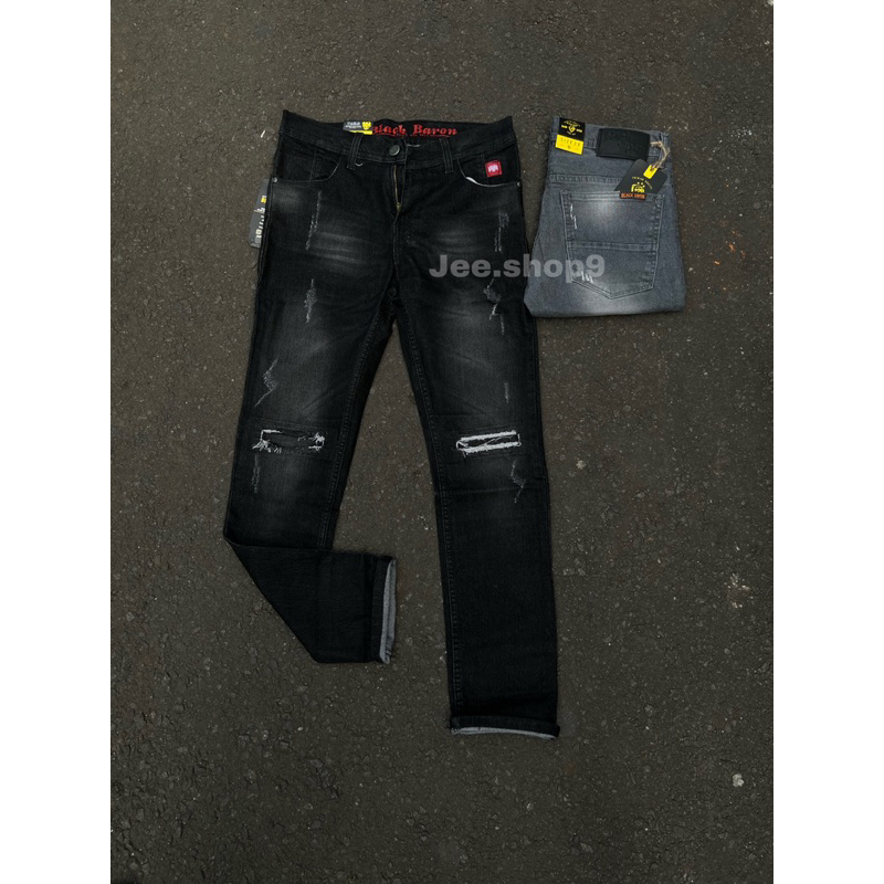 Celana panjang jeans sobek sobek pria/celana panjang jeans sobek sobek slimfit pria