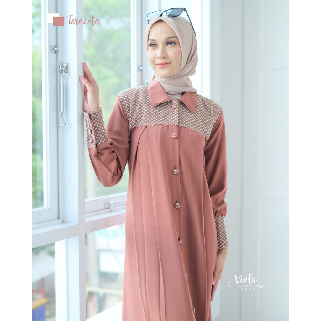 Gamis bordir mylea alesyana dan zalina ori viola hijab dress model terbaru itycrepe high quality best women style baju bordir etnik renda ecer grosir reseller drospdhiper gratis ongkir selebgram high quality