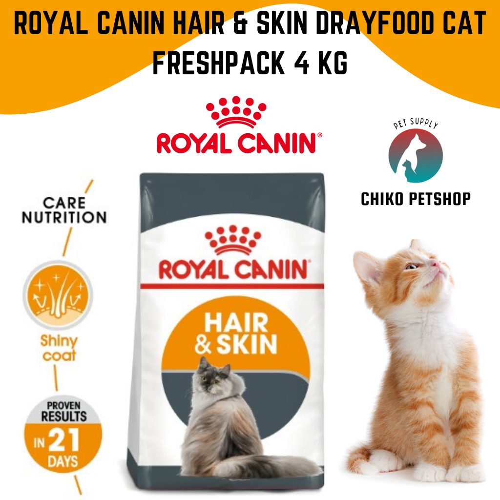 Royal Canin HAIR &amp; SKIN Dry Food Cat Freshpack 4 Kg