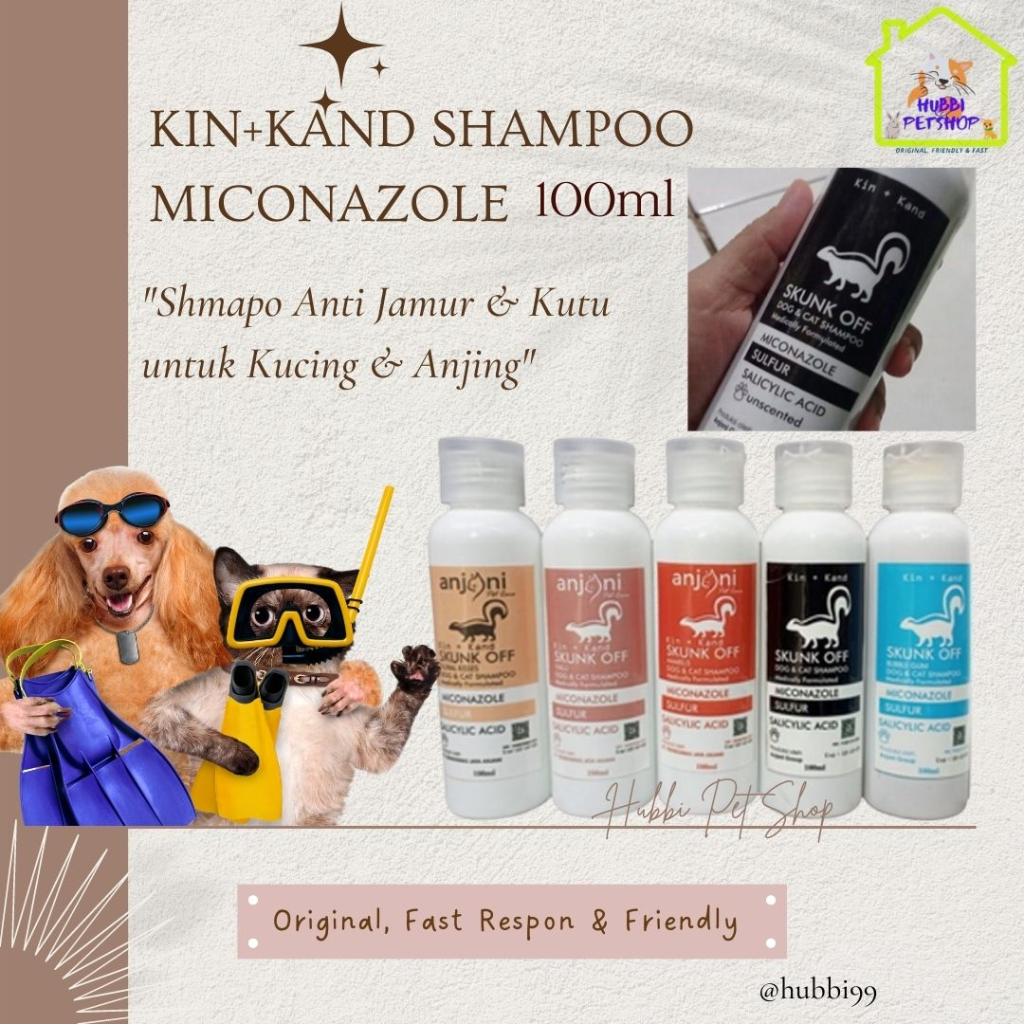 KIN KAND SHAMPO KUCING ANTI KUTU JAMUR SHAMPO MICONAZOLE 100ml