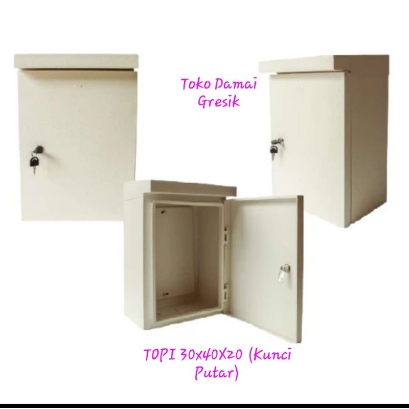 Ionee Box panel Topi outdoor 30x40x20 (kunci putar). 40x30x20