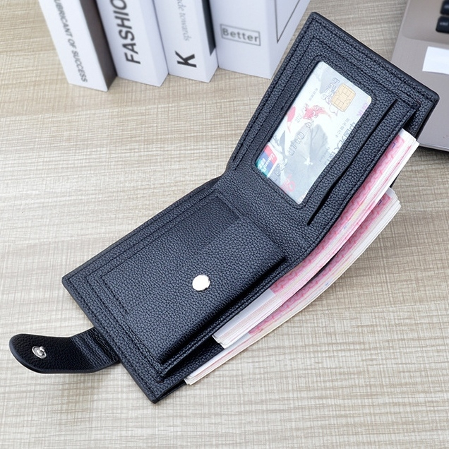 DOMPET LIPAT PRIA KULIT PREMIUM IMPORT ORIGINAL LAKI KEREN SIMPLE BRANDED DISTRO HITAM JOYALEN WA734B5 COWOK SLOT KARTU KOIN RESLETING KECIL PENDEK REMAJA DEWASA KEKINIAN MURAH BATAM