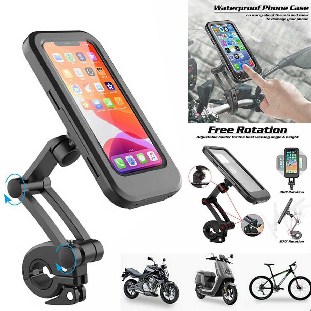 phone holder hp motor tas waterproof Hp stand dudukan telepon tahan air untuk pemasangan di Stang Spion