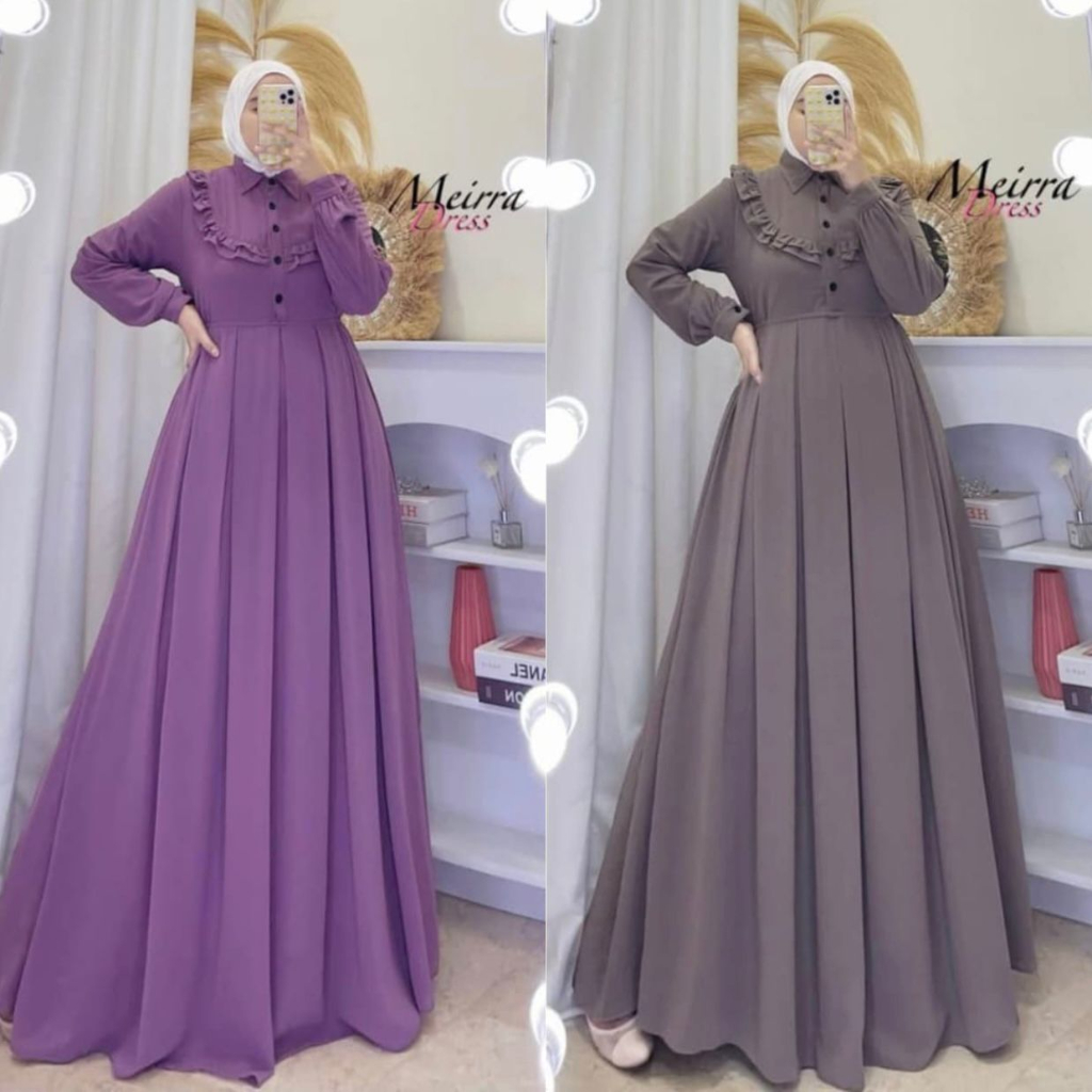 Meira MAXY Gamis Crinkle Airflow POLOS LD 110