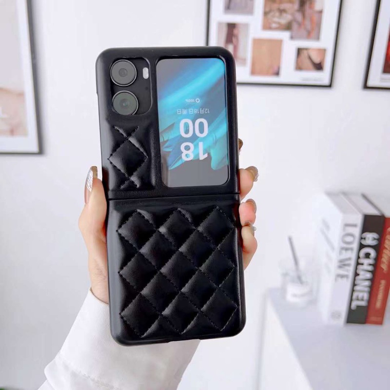 Morikacase Leather Phone Case Untuk OPPO Find N2 Flip 5G Pure Color Shockproof Cover FULL COVER