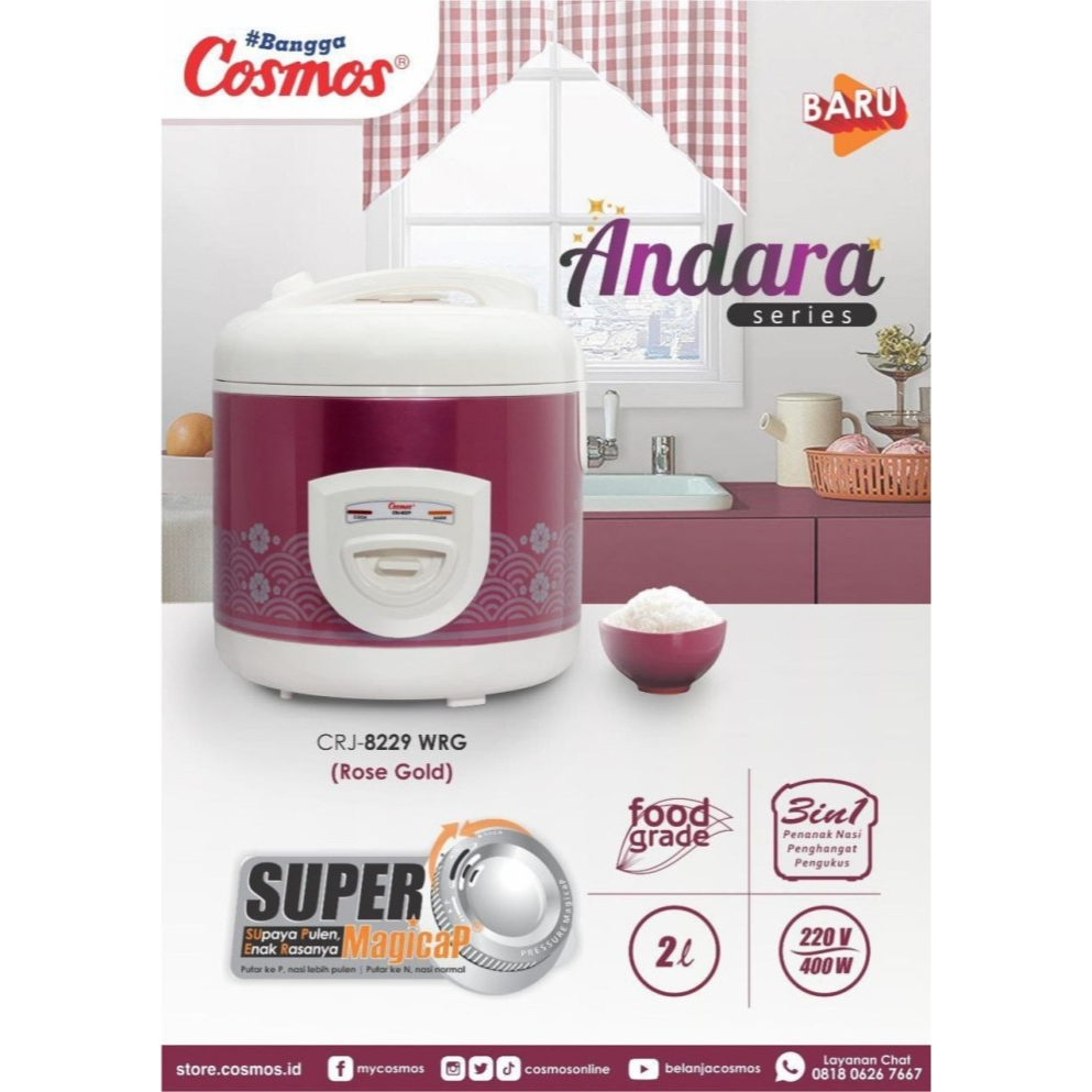 MAGICOM MAGIC JAR COSMOS 3 IN 1 CRJ 8229 2 LT MEMASAK MENGHANGATKAN MENGUKUS ORIGINAL GARANSI RESMI