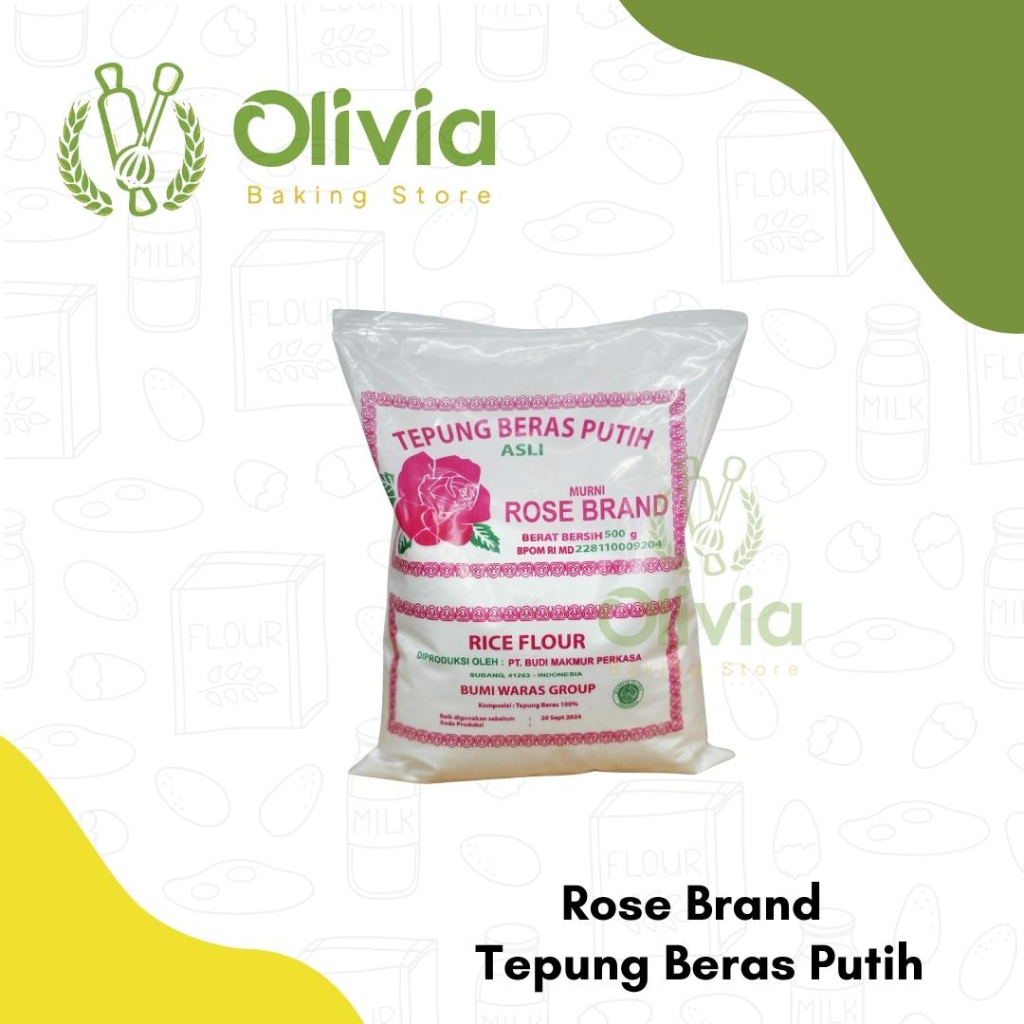 

Tepung Beras Putih/Rice Flour Rose Brand (Kemasan Ekonomis) 500gr