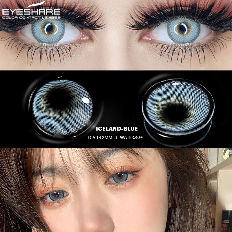 (COD)Sepasang lensa kontak berwarna diameter 14.5MM softlens soflen soflen mata soflen hitam soflen grey soplen murah -fashion style warna mata korea harian color new DIAMOND BROWN