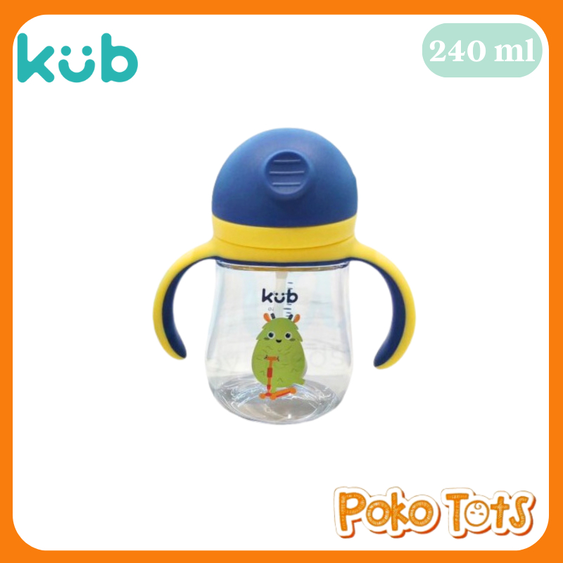 KUB Tritan Sippy Cup Baby 240ml Botol Minum Dengan Sedotan Bayi Tritan Bottle KUB WHS