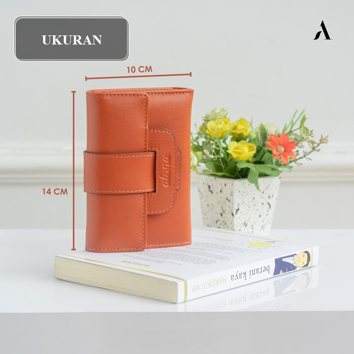 Dompet Lipat Wanita Branded Alona Marinka Leather Wallet Bahan 100% Kulit Sapi Asli Premium Cewek Terbaru