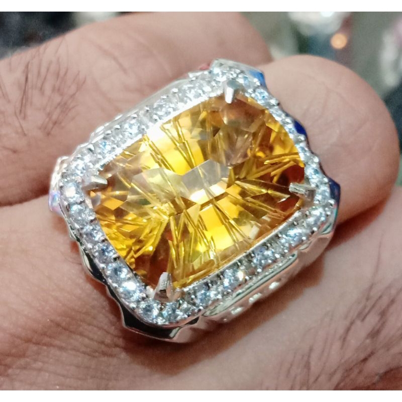 BATU CINCIN YELLOW CITRINE PERMATA ASLI