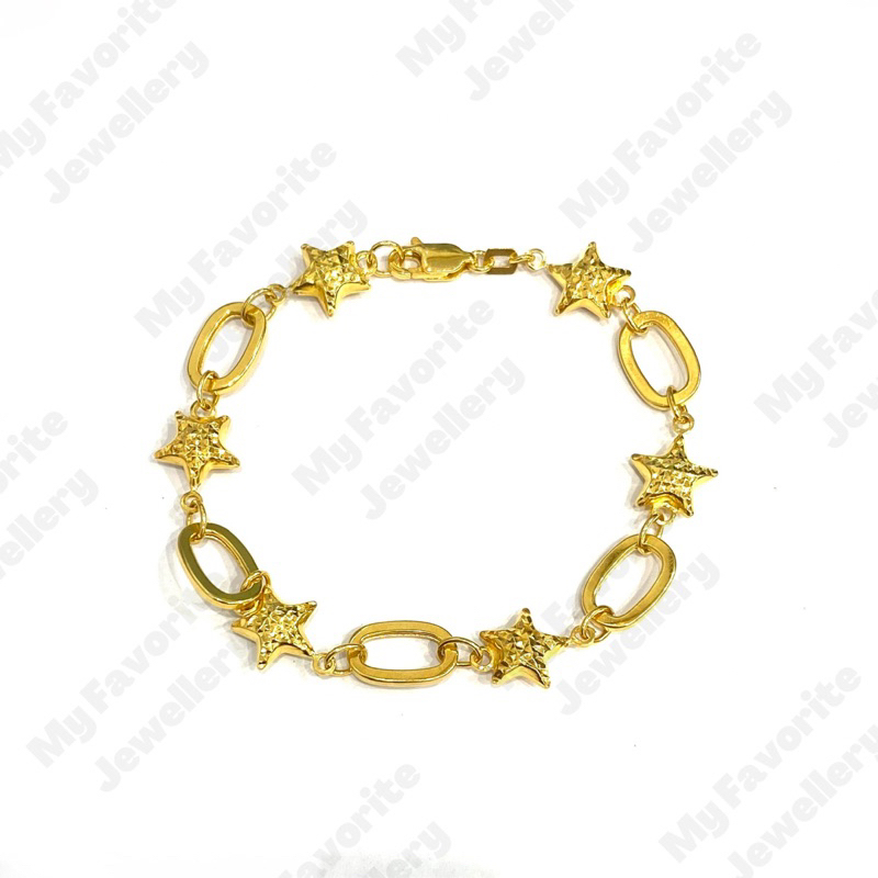 Gelang Mocca Bintang Emas Asli Kadar 700