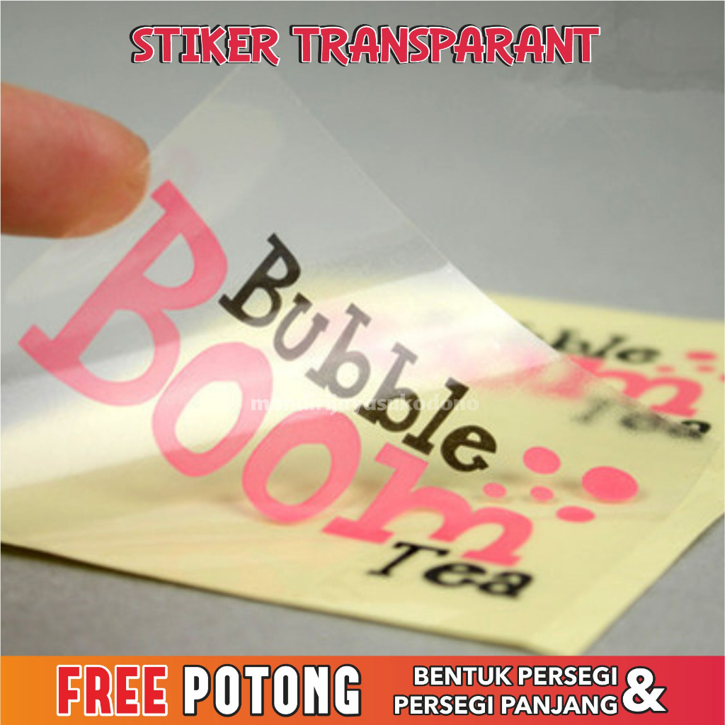 

Cetak Stiker Transparant / Bening / Label / Cutom - Murah