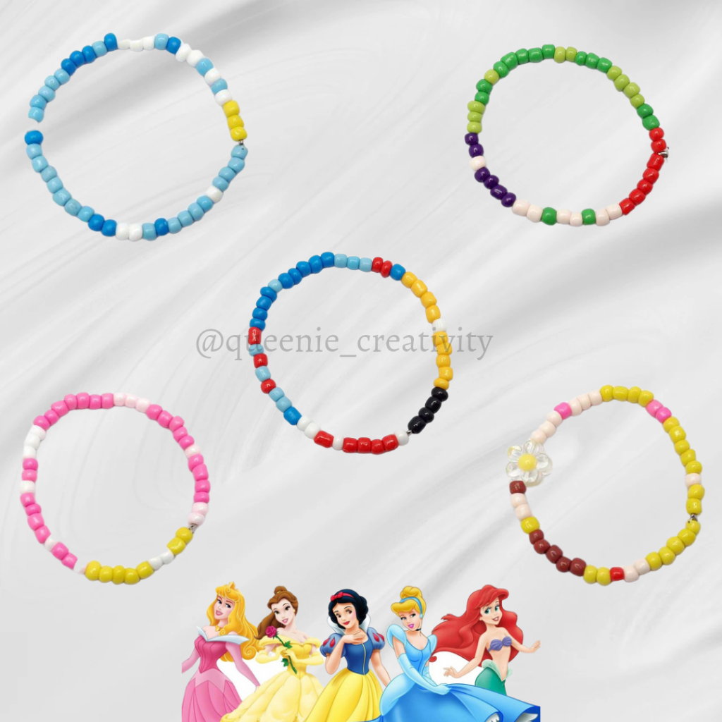 Disney Princess Beads Bracelet | Gelang Manik Disney Series | Princess Bracelet