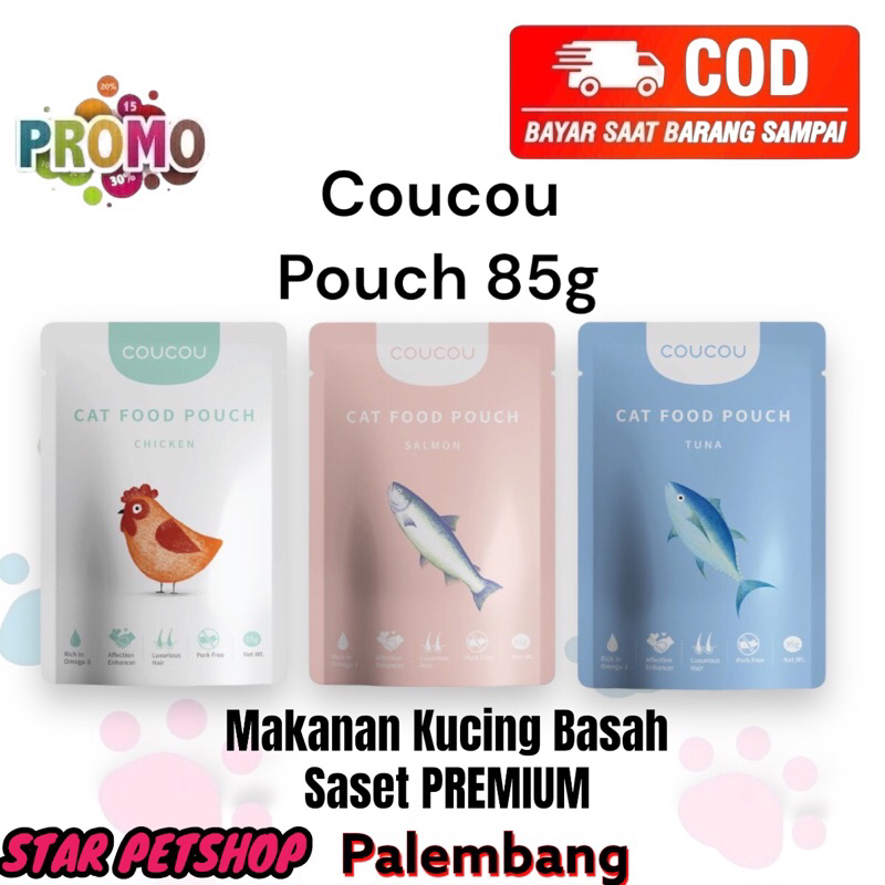 Makanan Kucing Basah COUCOU POUCH 85g