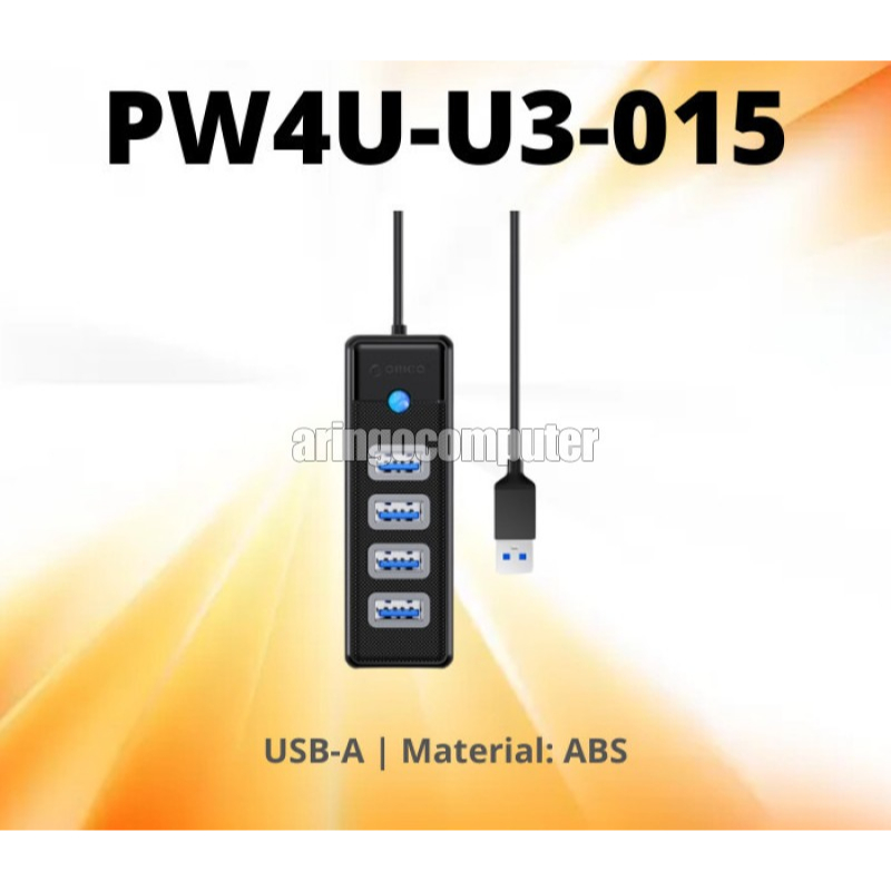 Accessories ORICO USB HUB 3.0 4 PORT PW4U-U3 BLACK