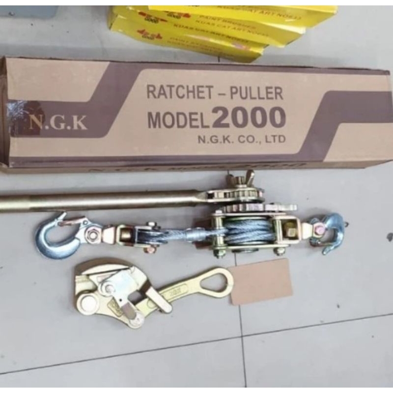 Ratchet puller 2 ton NGK/Tracktang +Kedokan wier grip ratchet