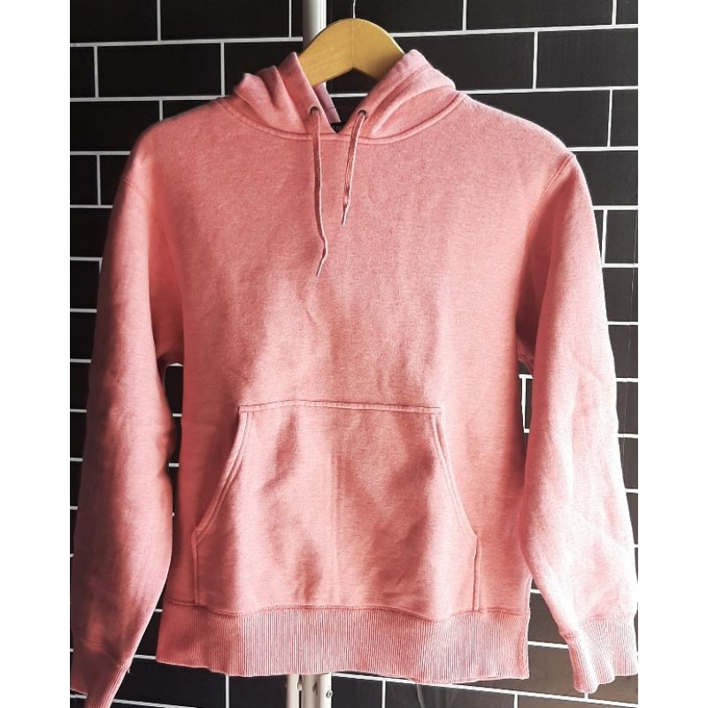 JACKET HOODIE UNIQLO PINK SIZE S BESAR WANITA SECOND ORIGINAL