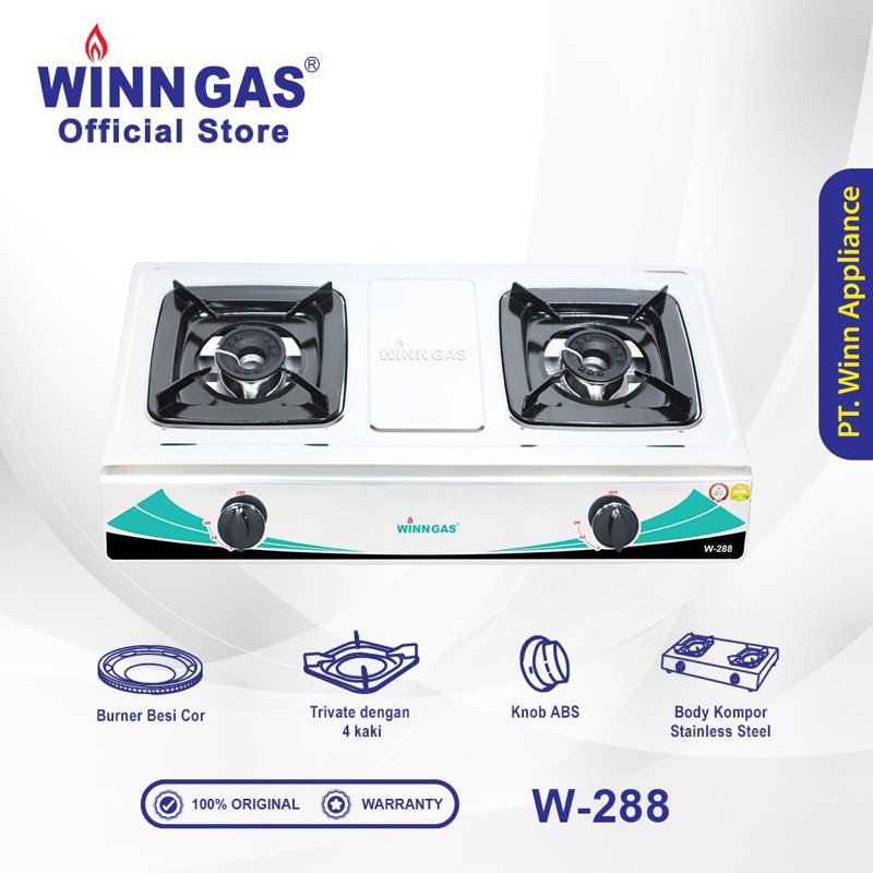 Kompor Winn Gas 2 Tungku W 288