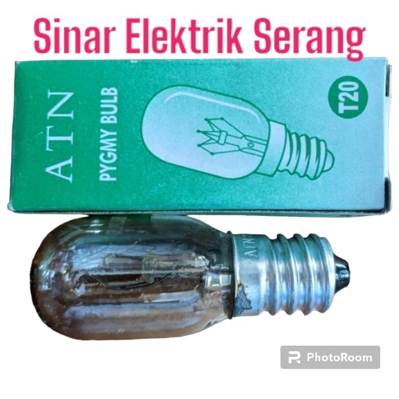 LAMPU BOHLAM T20 220VAC 15W ATN PYGMY LAMP E12 E14 E17 KULKAS TIDUR - E17