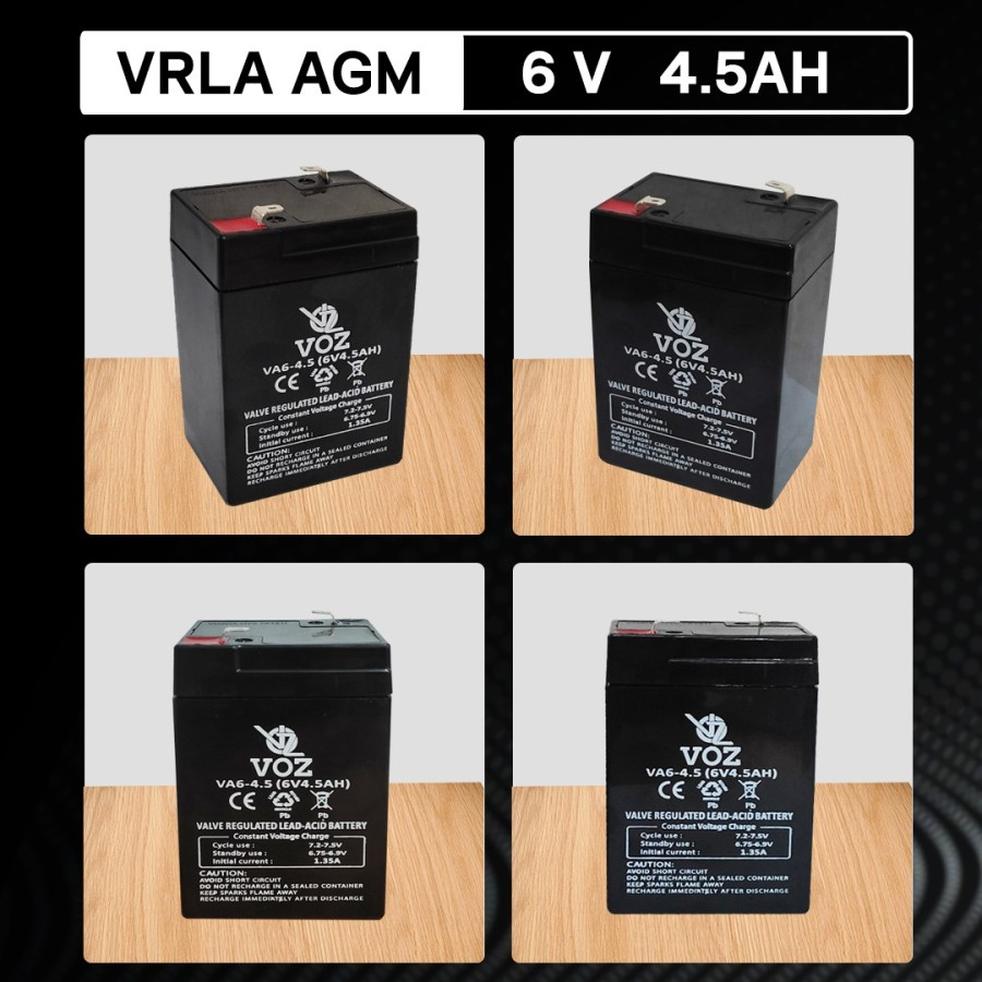 Voz Baterai VRLA 6V 4.5 Ah |Baterai Timbangan |Baterai Lampu Emergency