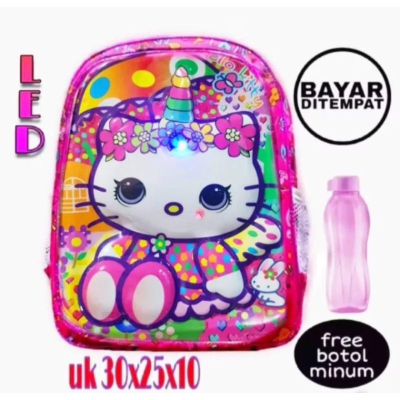 TAS RANSEL ANAK BTS SD &amp; TK LAMPU LED DI TEPUK NYALA//BONUS BOTOL MINUM 1PCS,MURAH MERIAH BERKUALITAS