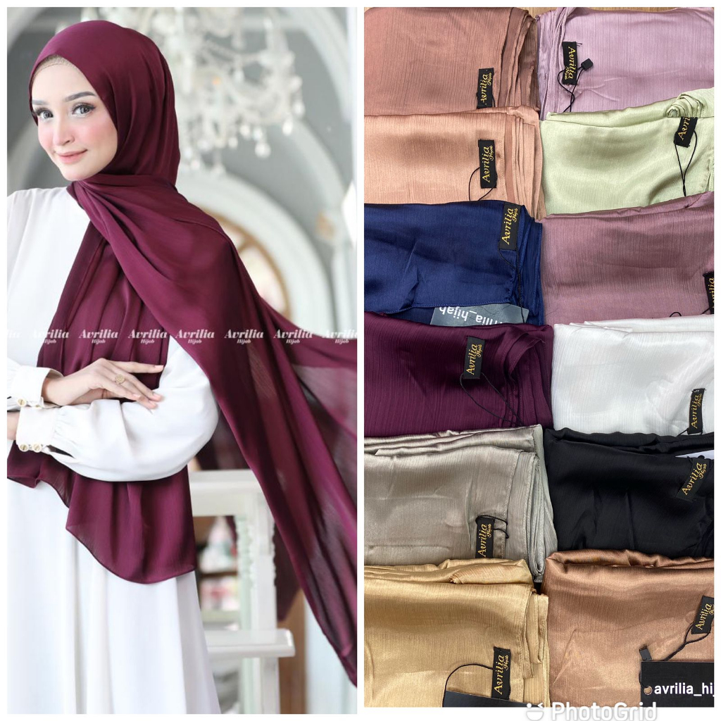 Pashmina Cradenza Silk Premium / Hijab Pashmina Panjang