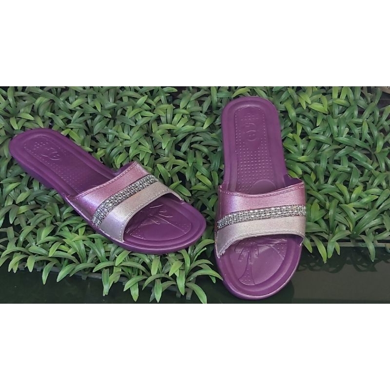 Sandal Karet Wanita Q-510 Party Selop Flat Emak Kondangan