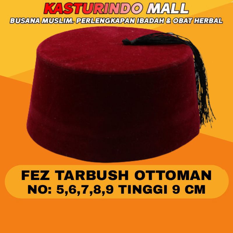 Fes Turki Peci Rambut Kopiah Kuncur Merah Maron Hijau Sultan Abdul Hamid Turki Ottoman FEZ TARBUS Turban Kuffi Yah Sufi