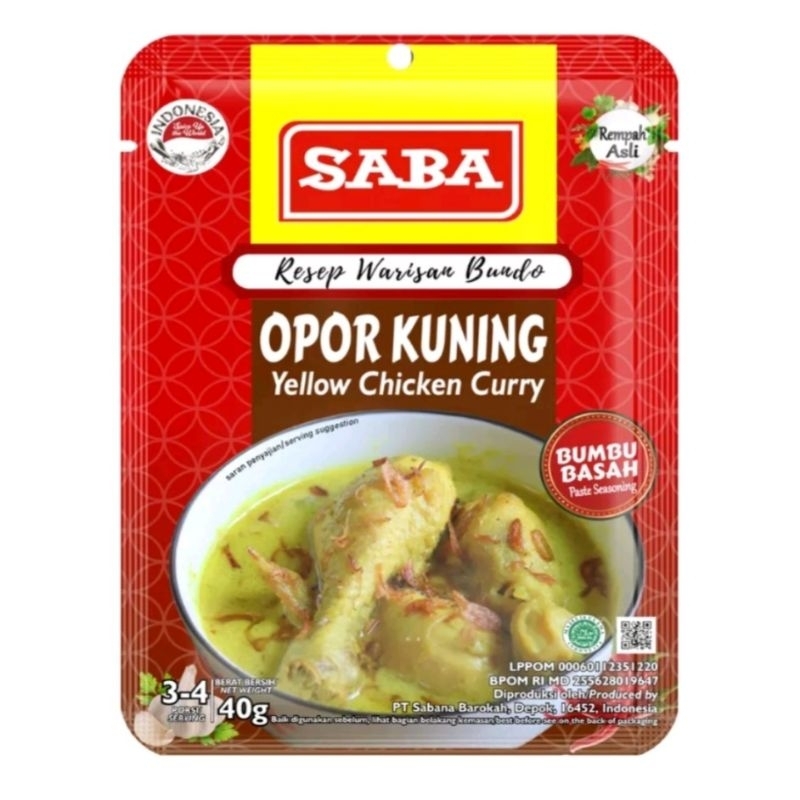 

Bumbu Opor Kuning Saba 40 gr