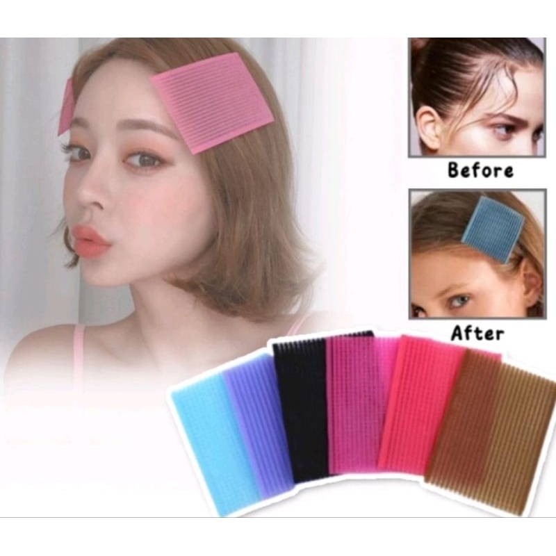 Velcro Rambut Perekat Penahan Rambut / Hair Pad Aksesoris Styling Rambut / Fringe Hair Gripper / Koyo Rambut Stiker Tempelan Penahan Poni Bando Make Up Jepit Cuci Muka Jepitan Holder Jepang