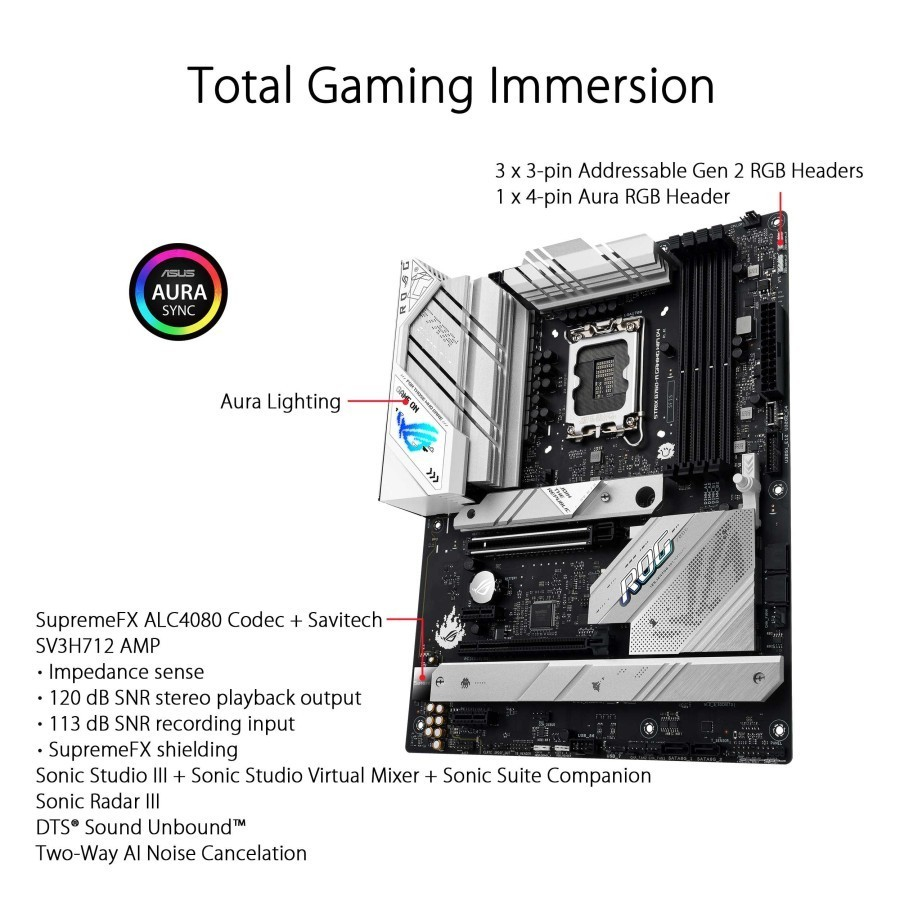 ASUS ROG STRIX B760-A GAMING WIFI DDR5 Intel LGA 1700 ATX Motherboard