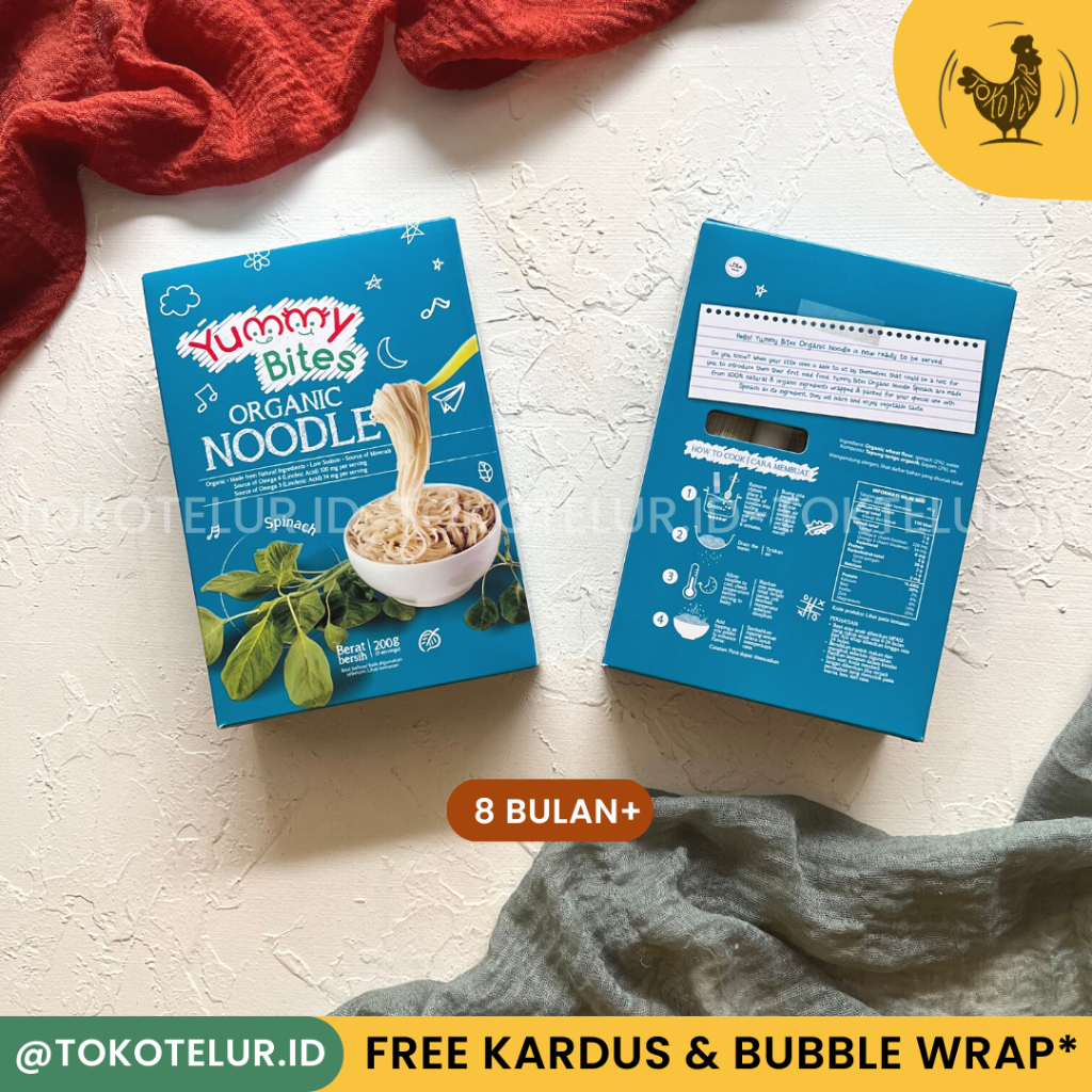 YUMMY BITES - Organic Noodle / Mie Bayi Organik / MPASI / Mie Sehat