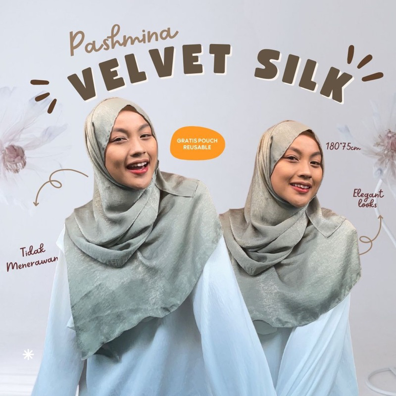 [BUY 1 GET 1] 11-15 November 2023 • Pashmina Velvet Silky by Idellstore • Pashmina velvet termurah terbaik jahit rapi pashmina velvet premium