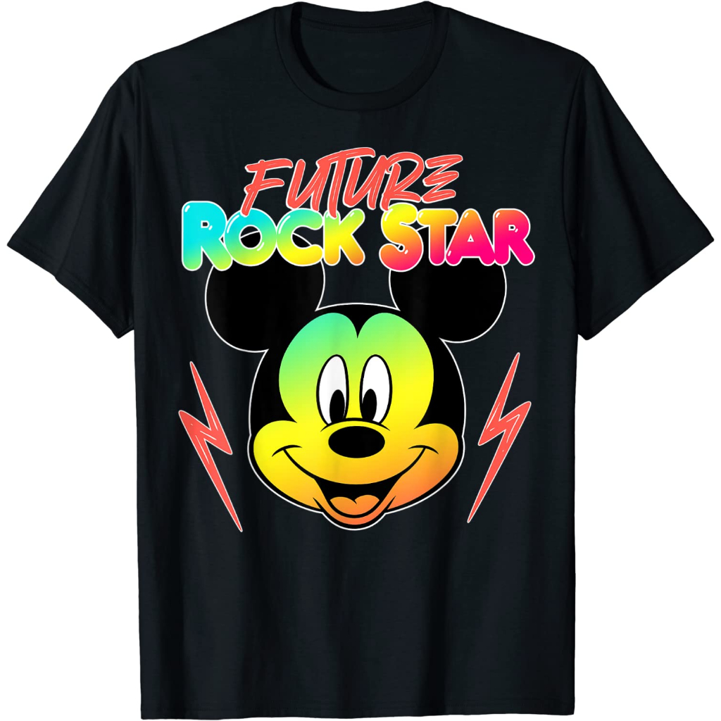 Baju Kaos Dewasa Mickey Mouse Future Rock Star. Pakaian Atasan Fashion Pria Wanita Cowok Laki Distro