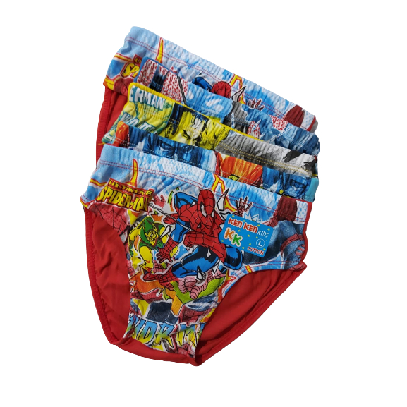 LUSINAN | Celana Dalam Anak Laki laki KEN-KEN Motif Super Hero Avenger Print Depan / Sempak Dalaman Anak Cowok / CD anak BALITA