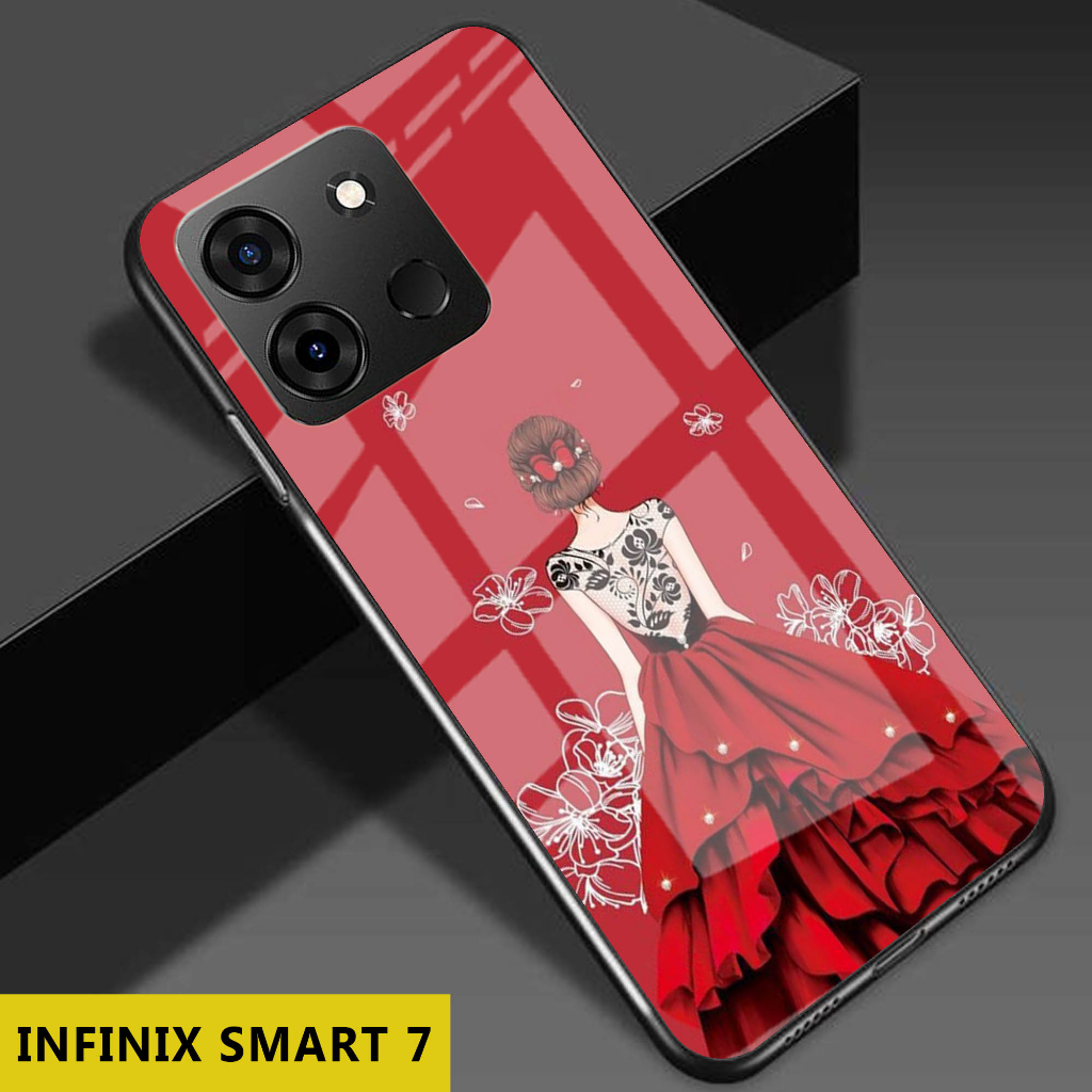[A05] SoftCase Glass Kaca Kilau INFINIX SMART 7 - Softcase Kaca INFINIX SMART 7 - Casing Handphone INFINIX SMART 7- Case Hp INFINIX SMART 7