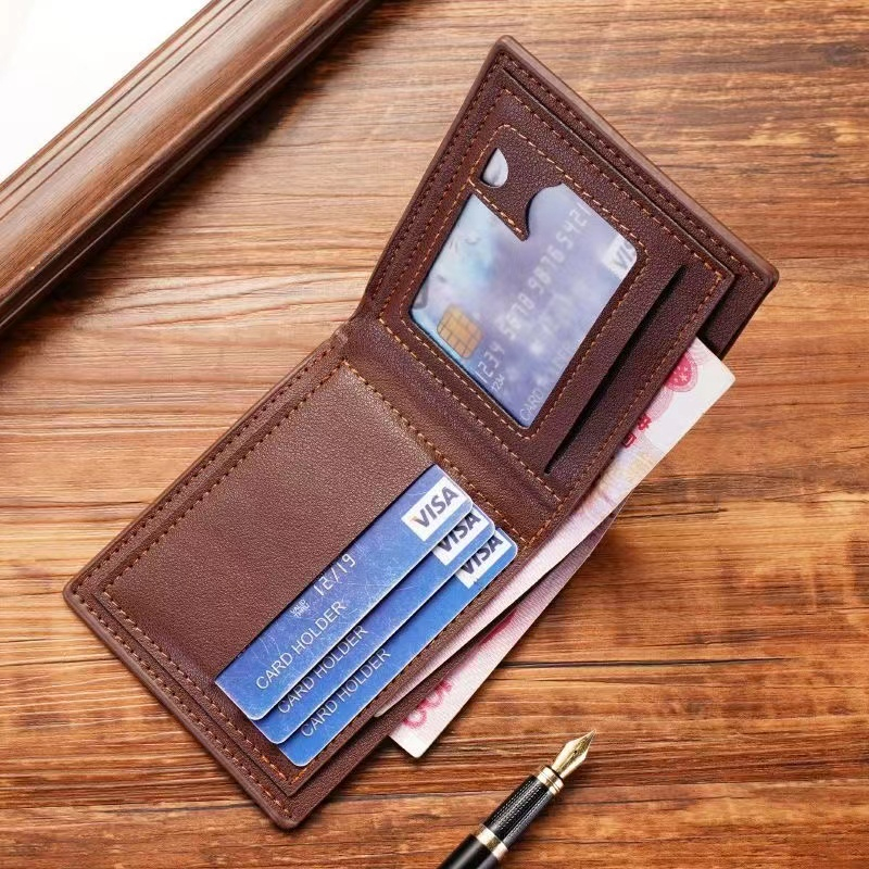 ASIN829 Dompet Pria Baru Slot Multi-kartu Pendek Pria Dompet Kasual Mode L-10 Dompet Tipis Dompet Pria Muda