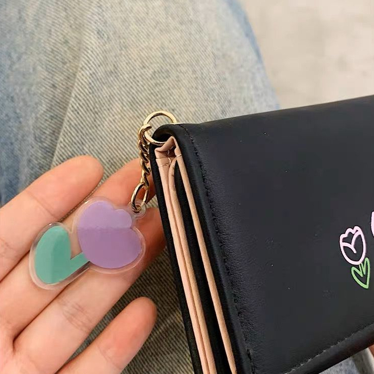 DOMPET LIPAT WANITA DOMPET MINI DOMPET WANITA A89 MOTIF BUNGA LUCU FASHION WALLET MALLSHOP